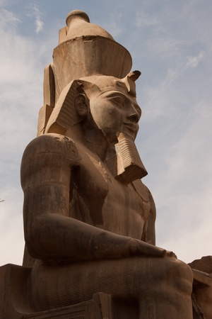 Statue of Ramses II in Karnak temple in Luxor, Egyptの写真素材