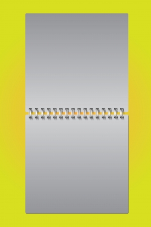 diary ring on a yellow backgroundのイラスト素材