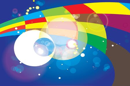 background abstract colored circles and squares のイラスト素材