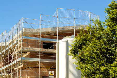 Horizontal portion of a newly constructed homesの写真素材