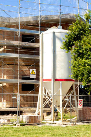Vertical portion of a newly constructed homesの写真素材