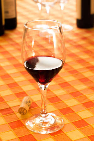 good wine in the glass for the dinnerの写真素材