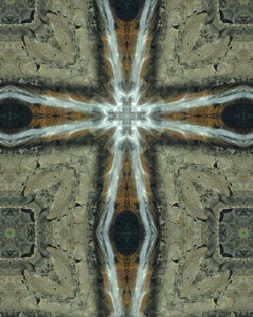 Kaleidoscope Cross:  Yosemite Fallsの写真素材