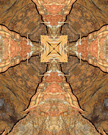 kaleidoscope cross: stalactites, Glenwood Caverns, Coloradoの写真素材
