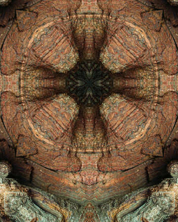 kaleidoscope cross:  rock layers, Oregon coastの写真素材