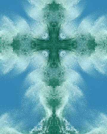 kaleidoscope cross:  wave sprayの写真素材