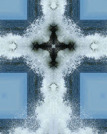 kaleidoscope cross:  surf sprayの写真素材