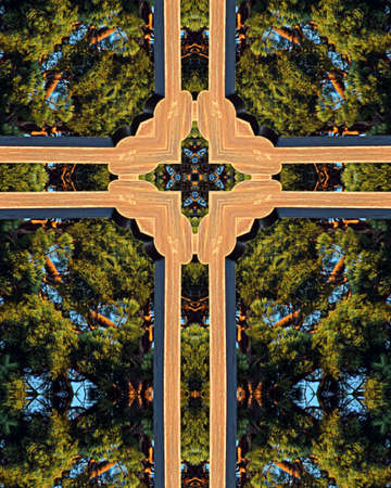 kaleodoscope cross:  monastery steeple crossの写真素材