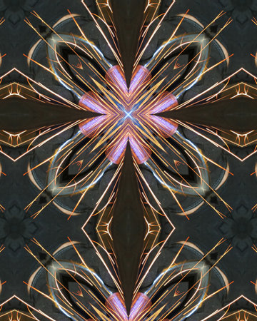 kaleidoscope cross:  welder sparks2の写真素材