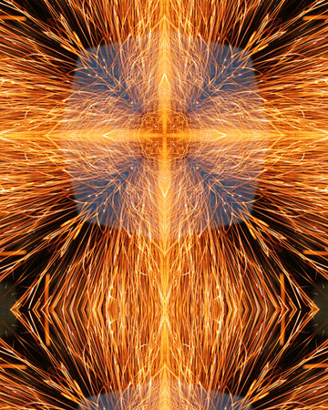 kaleidoscope cross:  welder's sparks5の写真素材