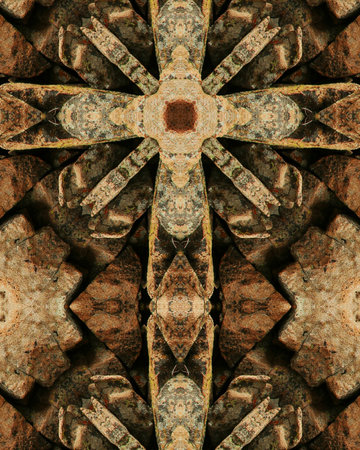 kaleidoscope cross: Colorado mountain rocks の写真素材