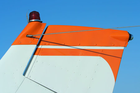 tail section of small plane; vertical stabilizer and rudder