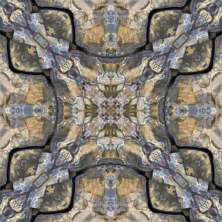 kaleidoscope square:  Newfoundland rock