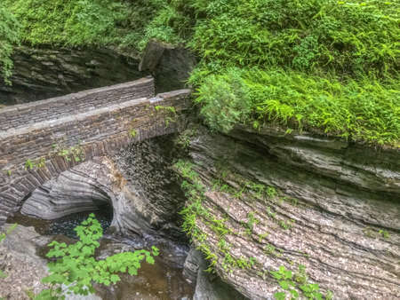 stone bridge at Watkins Glen State Park, New York