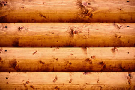 Wooden background - part of log cabinの写真素材
