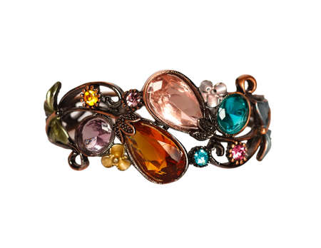 Jewelry from east isolated on whiteの写真素材