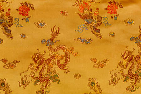 Oriental background with embroidered ornament.の写真素材