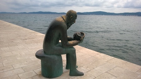 piro Brusina Statue on Coast of Zadar Croatia