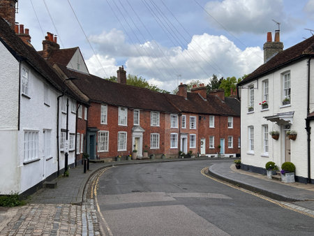 A view of the old town in Wiltshire, England.