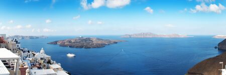 santorini panoramic viewの写真素材