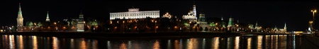 kremlin by night panoramic view の写真素材