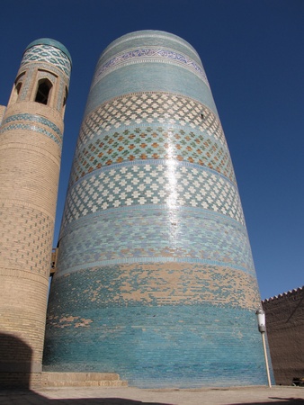 minaret at khivaの写真素材
