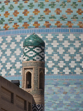 minaret at khivaの写真素材