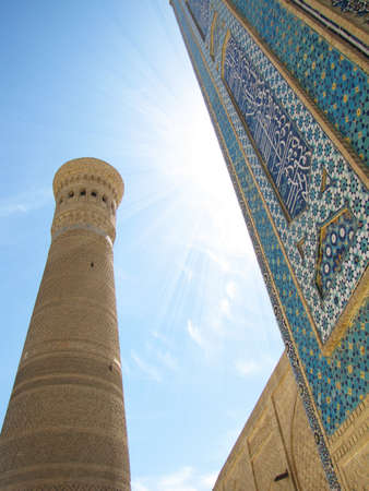buchara minaretの写真素材