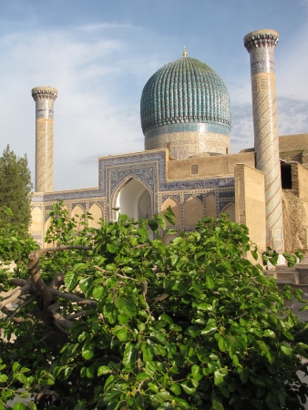 Gur-e Amir Mausoleum in Samarkandの写真素材