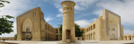 minaret in uzbekistanの写真素材
