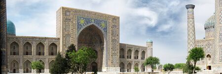 Minarets of Registan, Samarkand, Uzbekistan の写真素材