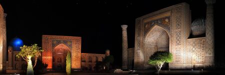 Minarets of Registan, Samarkand, Uzbekistan の写真素材
