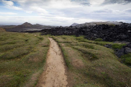 krafla erupted lava in iceland 