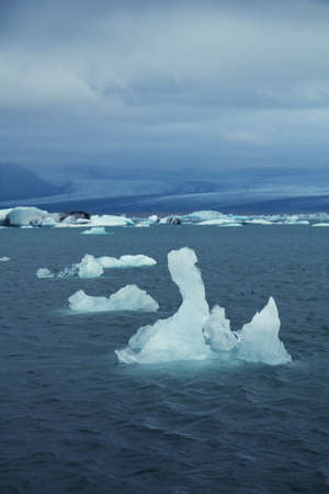 iceberg and ice at jokulsarlon lake の写真素材
