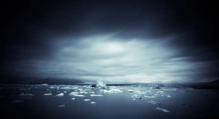 iceberg and ice at jokulsarlon lake の写真素材