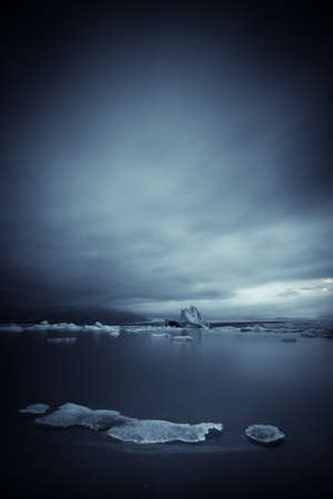 iceberg and ice at jokulsarlon lake の写真素材