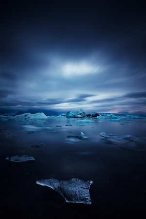 iceberg and ice at jokulsarlon lake の写真素材