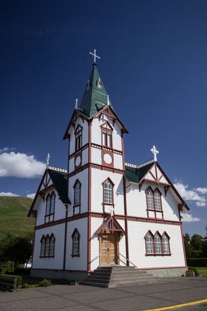 heritage church in nordic countryの写真素材