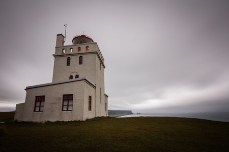 lighthouse on the toop of the hillの写真素材
