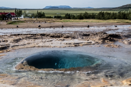 geyser explosionの写真素材