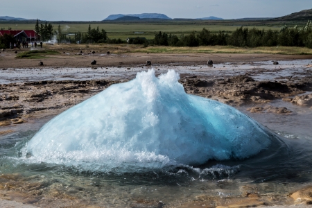 geyser explosionの写真素材