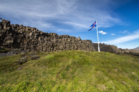 iceland flagの写真素材