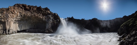 Aldeyjarfoss waterfallの写真素材