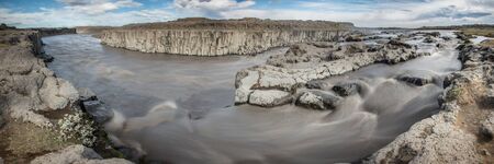 majestic Selfoss waterfallの写真素材