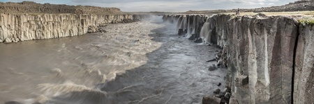 majestic Selfoss waterfallの写真素材