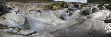 majestic Dettifoss waterfallの写真素材