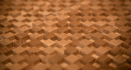 regular pattern with wooden cubesの写真素材