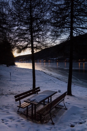  frozen lake の写真素材