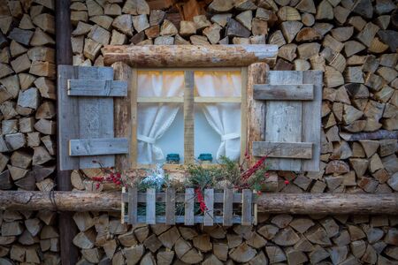 firewood storageの写真素材