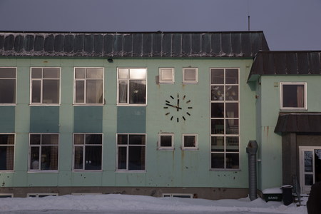 soviet style building in artic zoneの写真素材
